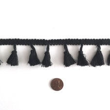 Black Tassel Fringe - by the yard Black Tassel Fringe - by the yard