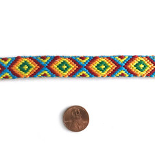 Rainbow Diamond Friendship Bracelet Trim 9/16" Rainbow Diamond Friendship Bracelet Trim 9/16"