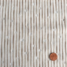 Kokka - Tsumiki: Stripe with Translucent Dot - Coffee (double gauze) - 1/2 yard