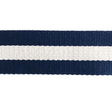 Navy Stripe Webbing (32 mm or 1.25") Navy Stripe Webbing (32 mm or 1.25")
