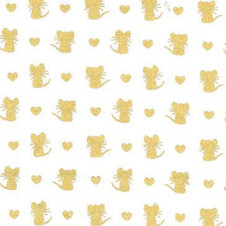 Michael Miller: Nice Mice (White - Metallic) Michael Miller: Nice Mice (White - Metallic)