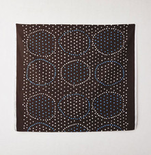 Nani Iro x Anu - Ympari Pocho - Mocha with Blue and White (Organic Cotton Oxford) Nani Iro x Anu - Ympari Pocho - Mocha with Blue and White (Organic Cotton Oxford)
