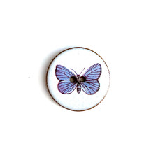 Butterfly Ceramic Button - 1 and 1/16" Butterfly Ceramic Button - 1 and 1/16"