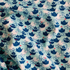 3 Wishes - Playful Cuties III - Paper Boats (Flannel) 3 Wishes - Playful Cuties III - Paper Boats (Flannel)