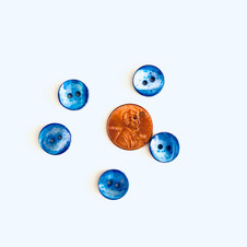 Blue Abalone Button 12.5 mm (0.5")
