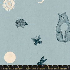 Ruby Star Society - Crescent by Sarah Watts - Forest Dot in Soft Blue Ruby Star Society - Crescent by Sarah Watts - Forest Dot in Soft Blue