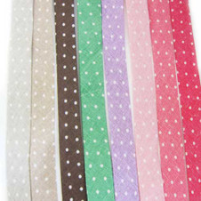 Mini Dot Single Fold 3/4" Bias Binding Tape (various colors) Mini Dot Single Fold 3/4" Bias Binding Tape (various colors)