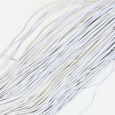 Elastic Cord (1.5 mm) in White - by the yard Elastic Cord (1.5 mm) in White - by the yard