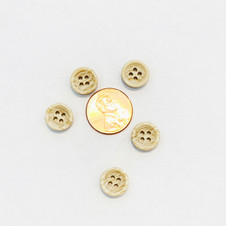 Faux Wood Resin Button  - 11.5 mm (~0.45")