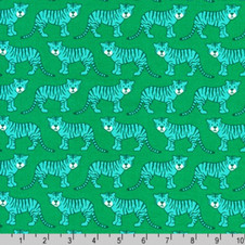 Elizabeth Hartman Library - Tiger in Jade - 1.25 yards Elizabeth Hartman Library - Tiger in Jade - 1.25 yards