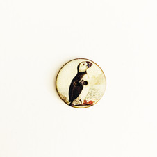 Puffin Ceramic Button - 1 and 1/16" Puffin Ceramic Button - 1 and 1/16"