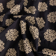 Embroidered Dandelion Puff in Navy Embroidered Dandelion Puff in Navy