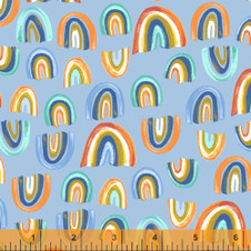 Windham Cubby Bear (Flannel) - Painted Rainbow in Blue Windham Cubby Bear (Flannel) - Painted Rainbow in Blue