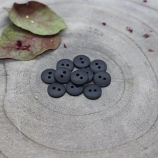 Atelier Brunette - Classic Matte Button in Night / Deep Charcoal (10 mm)