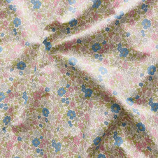 Cosmo: Flower Garden - Periwinkle Pink Florals on Almond Base (LAWN) Cosmo: Flower Garden - Periwinkle Pink Florals on Almond Base (LAWN)