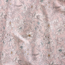 Cosmo: Flower Garden - Posy on Pale Pink (LAWN) - 0.75 yards Cosmo: Flower Garden - Posy on Pale Pink (LAWN) - 0.75 yards