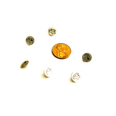 Elephant Button (Sterling Silver) - 9 mm (0.35") Elephant Button (Sterling Silver) - 9 mm (0.35")