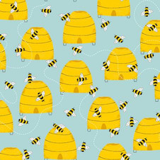 3 Wishes - Feed the Bees: Buzzy Bees in Turquoise 3 Wishes - Feed the Bees: Buzzy Bees in Turquoise