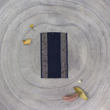 Atelier Brunette: Striped Elastic in Night - 1.37" (35 mm) Atelier Brunette: Striped Elastic in Night - 1.37" (35 mm)