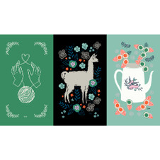 Ruby Star Society - Purl by Sarah Watts - Panel in Black (23.5")