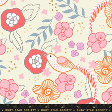 Ruby Star Society - Purl by Sarah Watts - Pheasant in Shell Metallic - 1.75 yards