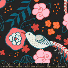 Ruby Star Society - Purl by Sarah Watts - Pheasant in Black (RAYON) Ruby Star Society - Purl by Sarah Watts - Pheasant in Black (RAYON)