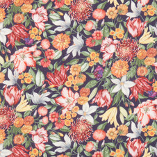 Liberty Fabrics: Royal Garland B (Dark Blue) Tana Lawn® Liberty Fabrics: Royal Garland B (Dark Blue) Tana Lawn®