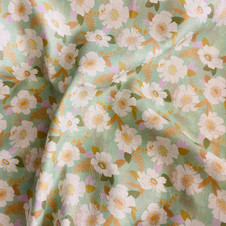 Paintbrush Studio: Botanica - Peony in Mint Green (Organic Double Gauze) Paintbrush Studio: Botanica - Peony in Mint Green (Organic Double Gauze)