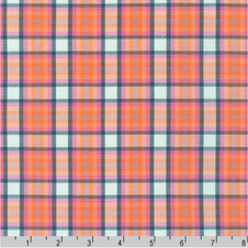 Robert Kaufman - Kitchen Window Woven in Plaid Salmon Robert Kaufman - Kitchen Window Woven in Plaid Salmon