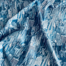 Liberty Fabrics: Harper City B (Blue) Tana Lawn® Liberty Fabrics: Harper City B (Blue) Tana Lawn®
