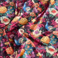 Liberty Fabrics: Camberwell Peacock C (Aubergine) Tana Lawn® Liberty Fabrics: Camberwell Peacock C (Aubergine) Tana Lawn®