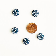 Starry in Blue Button - 0.47" (12 mm) Starry in Blue Button - 0.47" (12 mm)