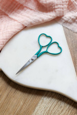 Lise Tailor: Heart Embroidery Scissors in Peacock Lise Tailor: Heart Embroidery Scissors in Peacock