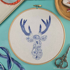 Paraffle Scotland: Paisley Deer Embroidery Kit Paraffle Scotland: Paisley Deer Embroidery Kit