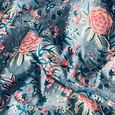 Adriatic Blue Magnolia Block Print Adriatic Blue Magnolia Block Print