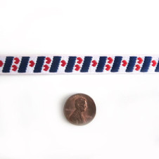Hearts & Stripes 3/8" Jacquard Ribbon Hearts & Stripes 3/8" Jacquard Ribbon