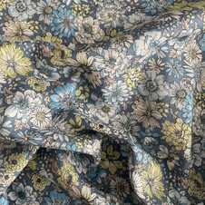 Cosmo: Regal Flower in Steel Blue 2E (Double Gauze) Cosmo: Regal Flower in Steel Blue 2E (Double Gauze)