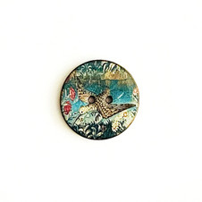 The Unicorn Hunt: Egrets on a Lake - Ceramic Button - 1"