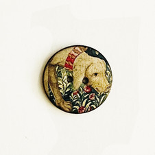 The Unicorn Hunt: Dog - Ceramic Button - 1" The Unicorn Hunt: Dog - Ceramic Button - 1"