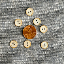 Shell Button with Sparkle Edge in Gold (10 mm)
