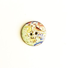 Florentine Bird Ceramic Button - 1" Florentine Bird Ceramic Button - 1"