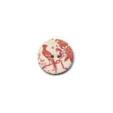 L'Oiseau Ceramic Button - 1 and 1/16" L'Oiseau Ceramic Button - 1 and 1/16"