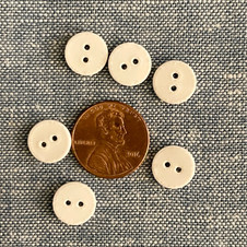 Shiny White Button with Sparkly Edge - 0.39" (10 mm)