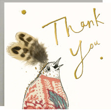 Anna Wright: Bird Thank You Gold Foil Card Anna Wright: Bird Thank You Gold Foil Card