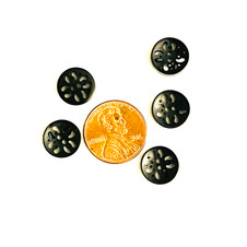 Lasercut Black Button - 11.5 mm (.45")
