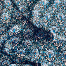 Liberty Fabrics: Peacock Place C Tana Lawn®  (Blue / Blush)