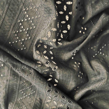 Carlotta Black Embroidered Eyelet Lawn - 52" wide Carlotta Black Embroidered Eyelet Lawn - 52" wide