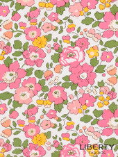 Liberty Fabrics: Betsy U (Neon Orange) Tana Lawn® Liberty Fabrics: Betsy U (Neon Orange) Tana Lawn®