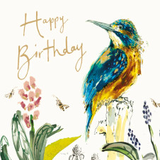 Anna Wright: Birthday Kingfisher Gold Foil Card Anna Wright: Birthday Kingfisher Gold Foil Card