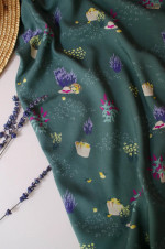 Lise Tailor France - Baskets in Khaki (Viscose) - 53" wide Lise Tailor France - Baskets in Khaki (Viscose) - 53" wide